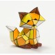 Ceramic Bisque Fox Facet-ini